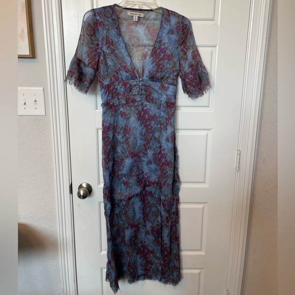 Urban Outfitters Woman’s Floral Maxi Dress Blue,Plum,Pink.Medium - Picture 3 of 11